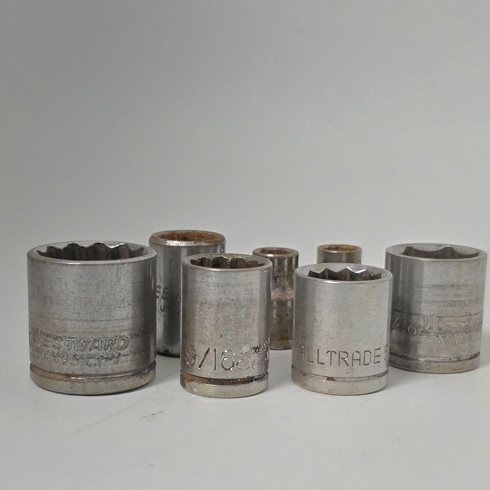 Used Various‎ Shallow Sockets Assorted Sizes *See Pics For List #988